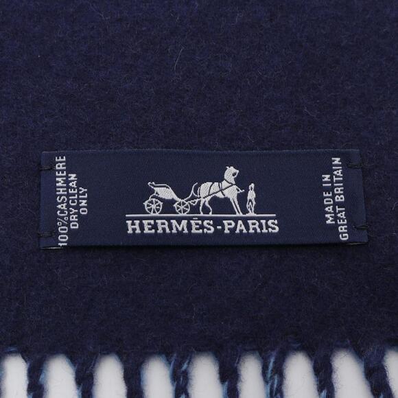 HERMES Blue Scarf - Picture 3 of 6